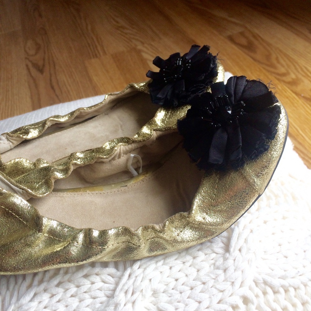 Gold Gap Ballet flats